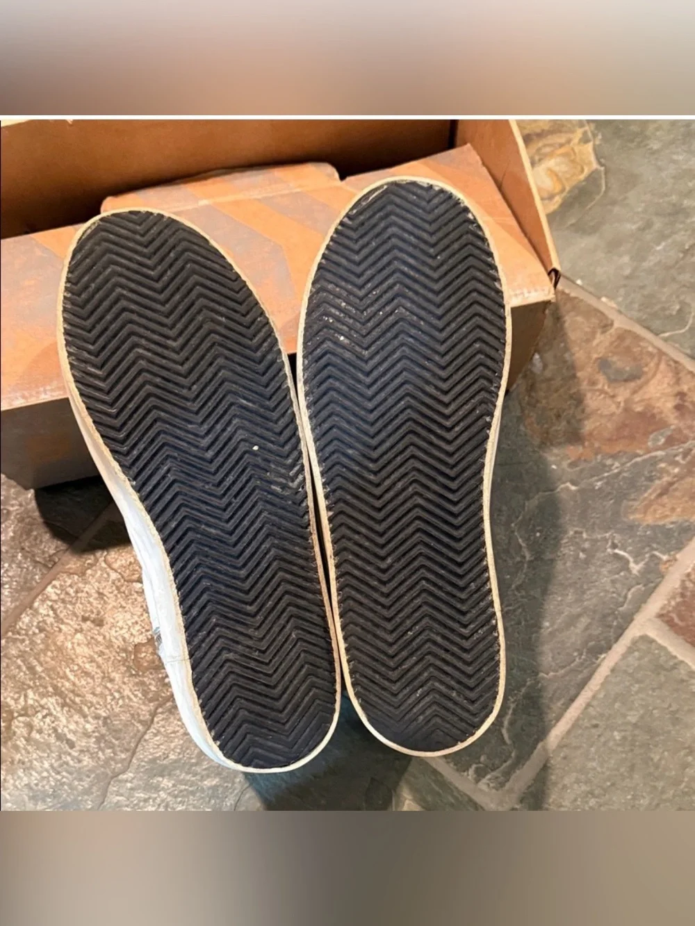 RARE ⭐️ Golden Goose Leather White Hi-Top Distressed Size 9 Hi- Slides - Picture 7 of 8